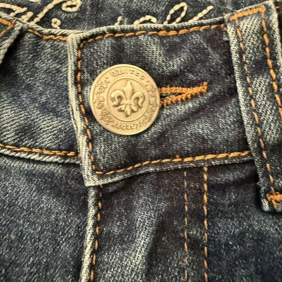 Wired Heart Little Girls Flare Bell Bottom Blue Jeans Size 5 NWT - Picture 4 of 8